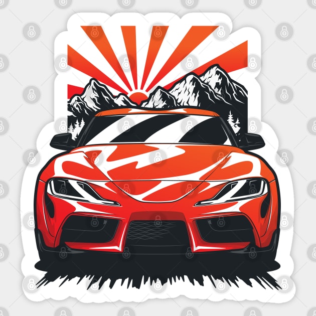 Red Supra MKV MK5 JDM Sticker by KaroCars